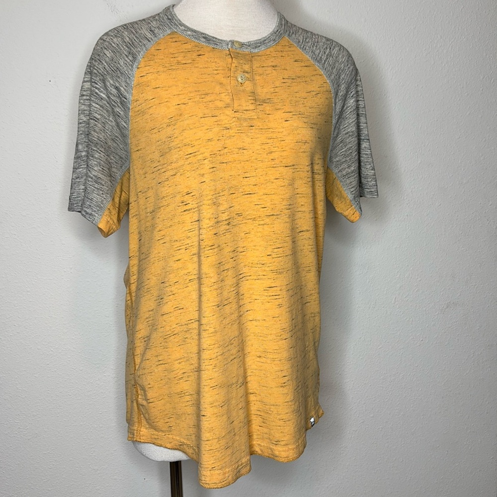 American Eagle Outfitters size XS orange and Gray Raglan Tee